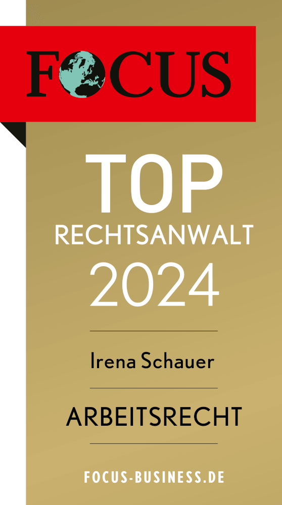 Top Rechtsanwalt 2024 - Irena Scahuer - Arbeitsrecht - focus-business.de